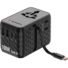 Verbatim 30191 Universal Mobile Device Charger, Black, AC Power, Fast Charging, Indoor