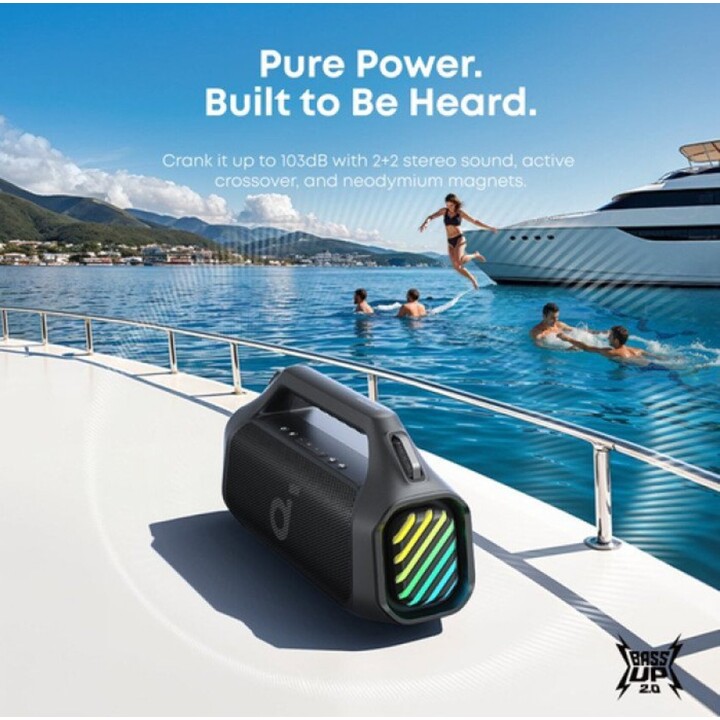 Anker Soundcore Boom 2 Pro Tragbarer Bluetooth-Lautsprecher - Schwarz