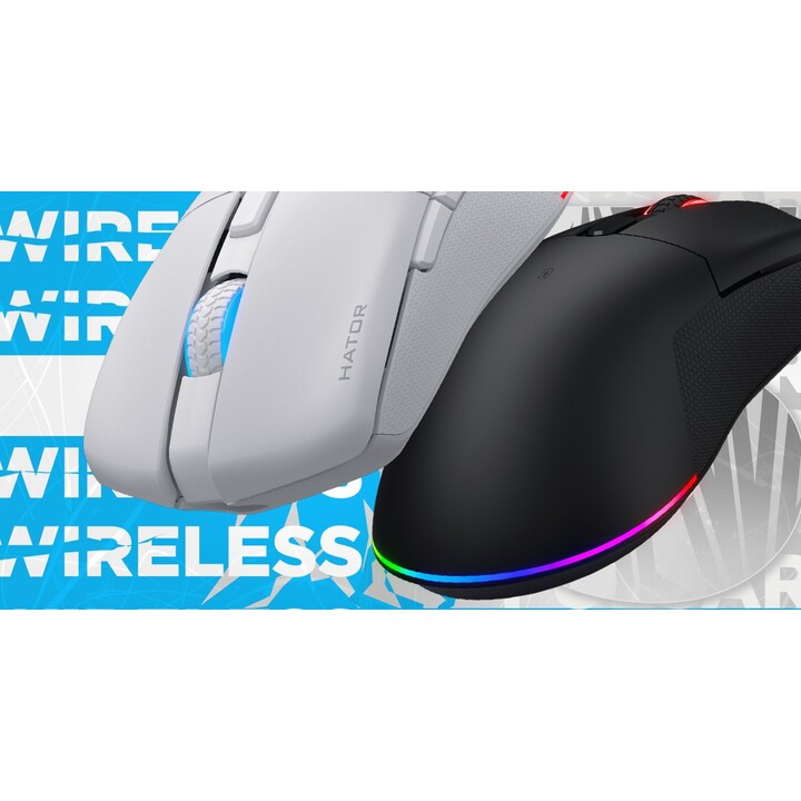 HATOR Pulsar 3 Wireless souris Gaming Ambidextre RF Wireless + Bluetooth + USB Type-C Optique 12000 DPI