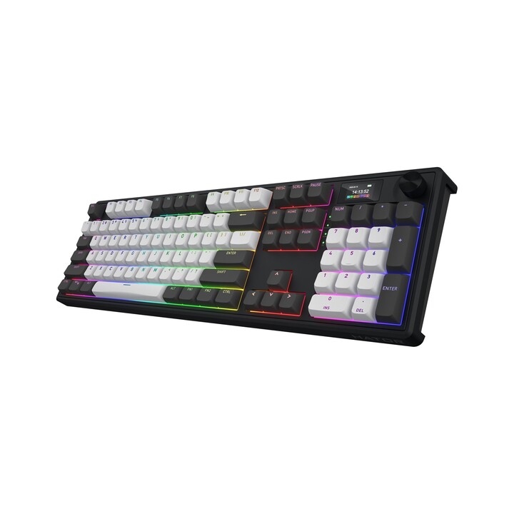 Tastiera da gioco wireless HATOR Skyfall Pro 100 USB + RF Wireless + Bluetooth QWERTY US Inglese Nero, Grigio