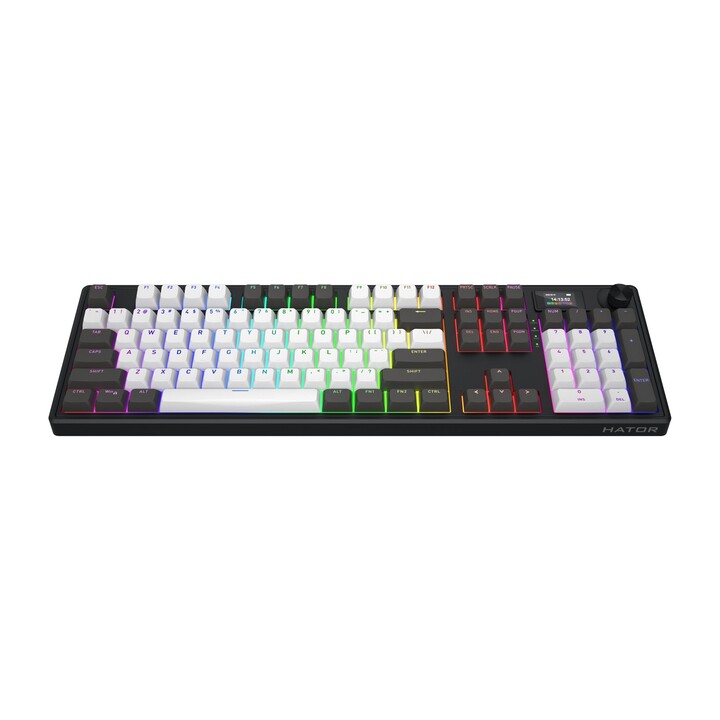 Tastiera da gioco wireless HATOR Skyfall Pro 100 USB + RF Wireless + Bluetooth QWERTY US Inglese Nero, Grigio