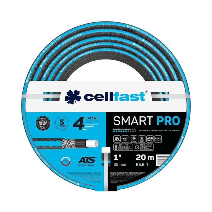 Mangueira de jardim Cellfast Smart Pro ATS 1" 20mb.