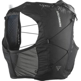 Salomon Active Skin 4-Piece Running Vest - Nero/Metallic Taglia: M