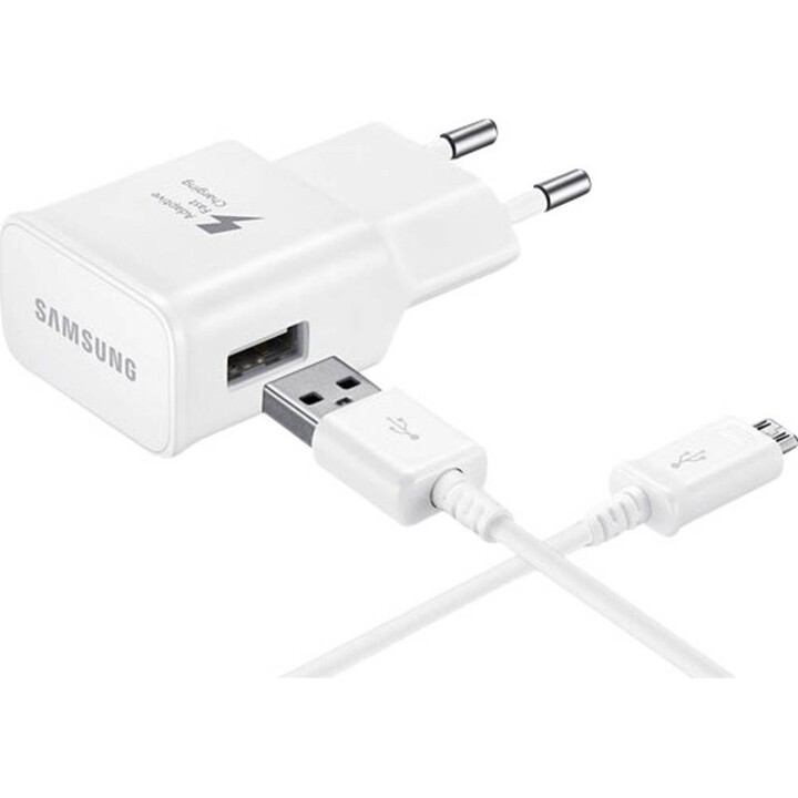Chargeur rapide USB Samsung + câble micro-USB EP-TA20 blanc