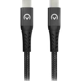 Cabo USB-C Mobilize - Cabo USB-C de nylon de 1 metro, preto