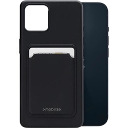 Mobilize Rubber Gelly Card Case Apple iPhone 15 cover TPU nera