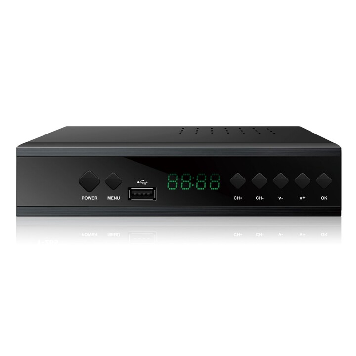 Décodeur Extralink Home Tuner DVB-T2 pour la télévision numérique terrestre H.265 HEVC Full HD avec port HDMI et télécommande
