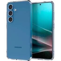 Cover posteriore Spigen in TPU trasparente con cristalli liquidi per Samsung Galaxy S25