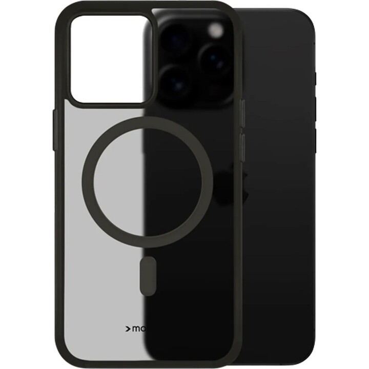 Cover posteriore magnetica in TPU Mobilize nera per Apple iPhone 16 Pro Max