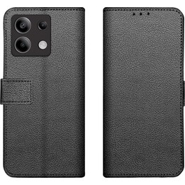 Just in Case Classic Card Wallet Xiaomi Redmi Note 13 5G capa tipo livro preta