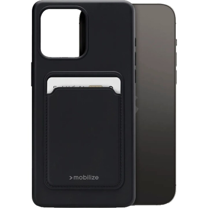 Mobilize Cardcase TPU Back Cover funda trasera negra para Apple iPhone 14 Pro Max