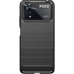 Just in Case Rugged TPU Cover posteriore nero Poco X4 Pro