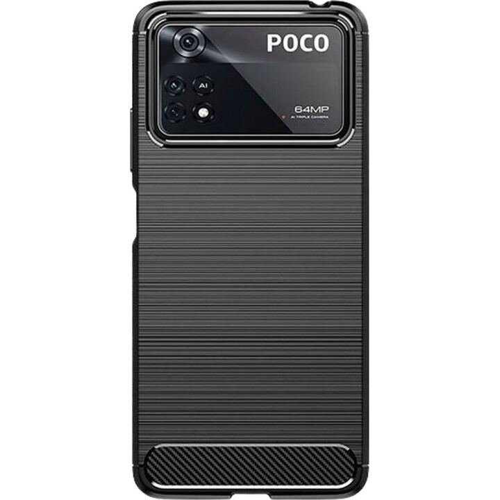 Just in Case Rugged TPU Rückcover Schwarz Poco X4 Pro