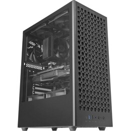 Torre PC Mars Gaming Mc-t800 Caja Atx 4 Ventiladores Fdb Frontal Mesh Cristal Templado Usb-c Negro