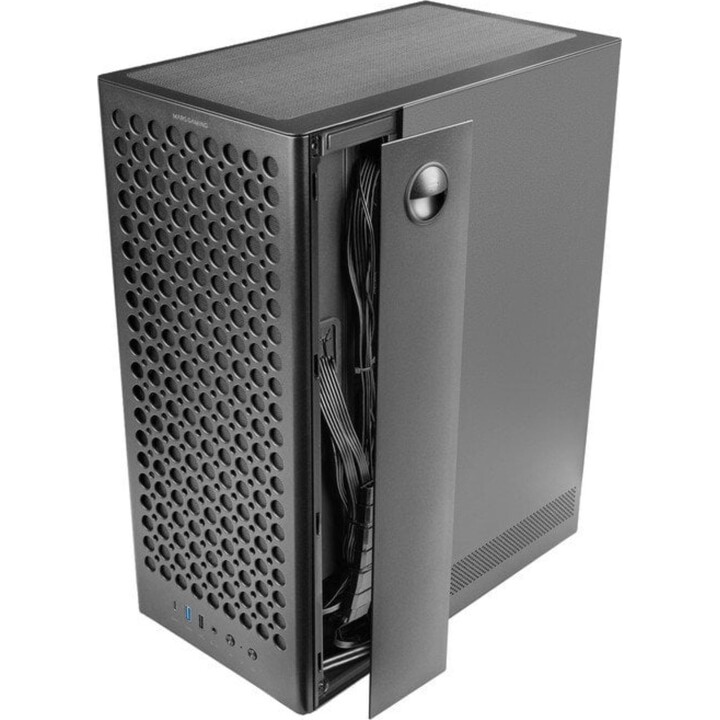 Caixa ATX Mars Gaming MC-T800 PC Tower com 4 ventoinhas, painel de malha frontal FDB, vidro temperado e USB-C - Preto