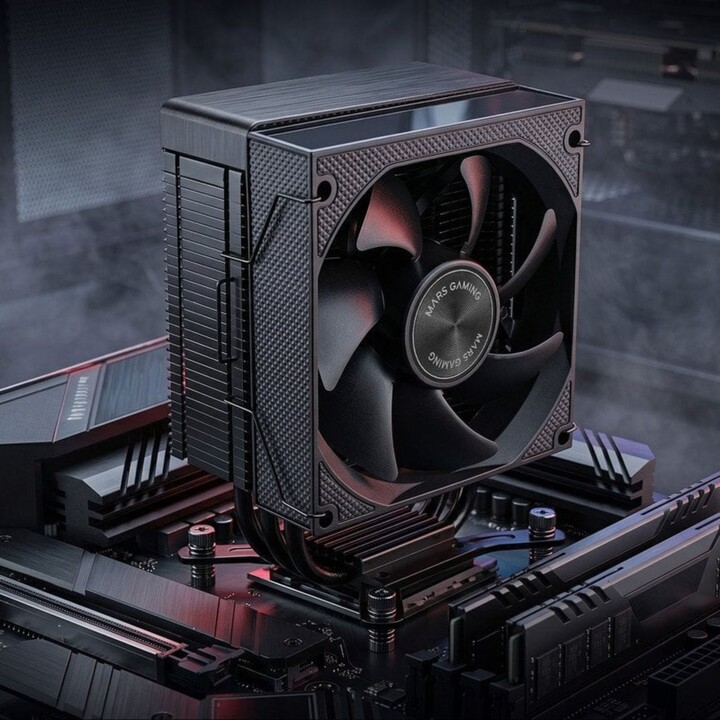 Mars Gaming Mcpu-xpro CPU Lüfter CPU Kühlkörper 190w Tdp 3 Heatpipes Fdb Pwm 90mm Intel und Amd Schwarz