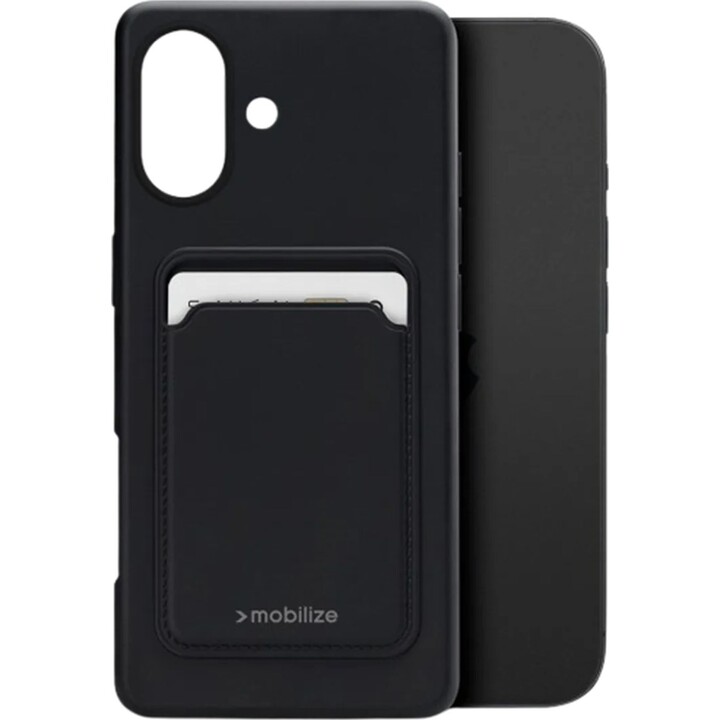 MOBILIZERA GCCMB-IPH17B Coque arrière en TPU avec porte-cartes pour Apple iPhone 17 noire