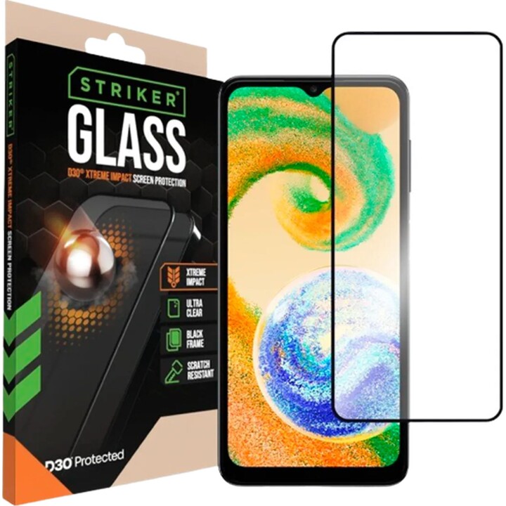 Protection d'écran bord à bord en verre trempé Striker D3O pour Samsung Galaxy A02S/A03(S)/A04(S)/A12/M12/A13/A23/A32 5G