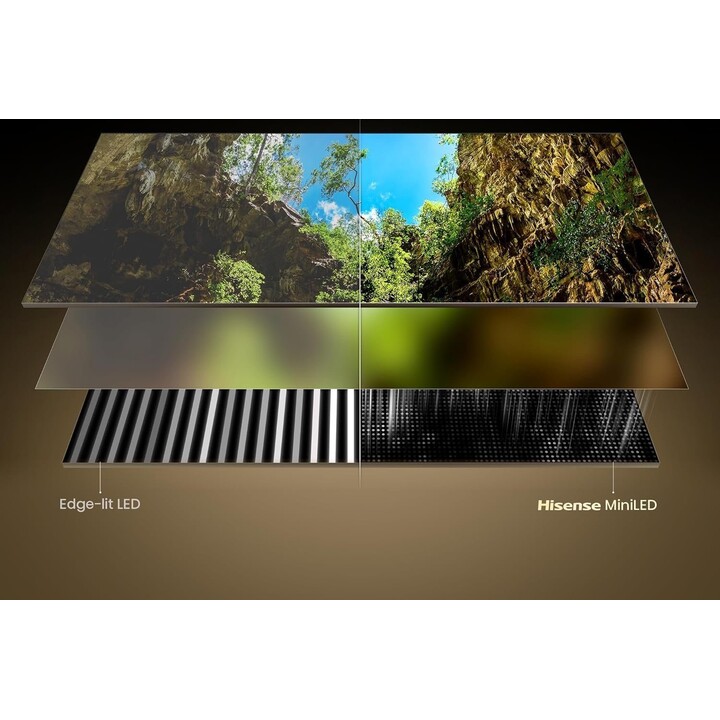 Hisense 65E8S - 65" Mini-LED-Smart-TV der E8-Serie mit Spielemodus und integriertem Subwoofer