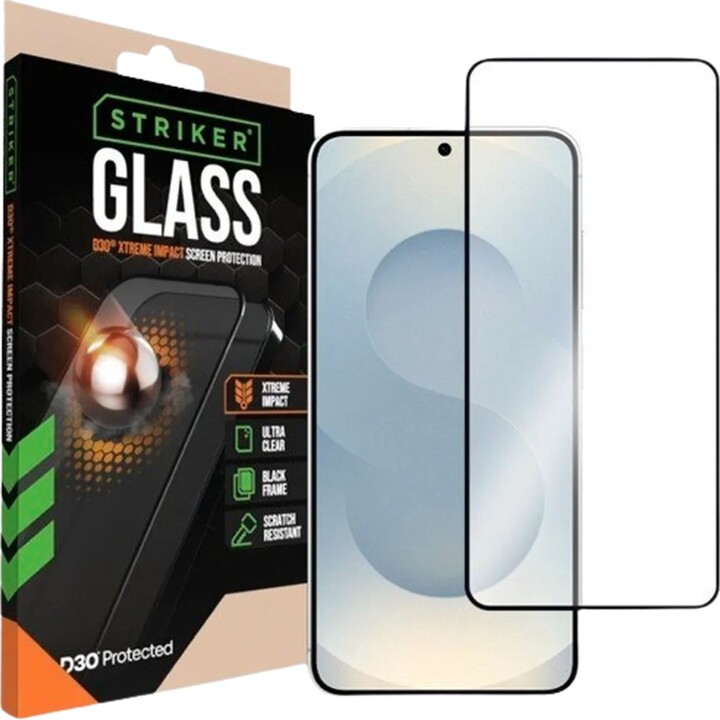 Striker D3O Tempered Glass Edge To Edge Screen Protector Samsung Galaxy A35 5G/A36 5G/A55 5G/A56 5G/S24 FE 5G