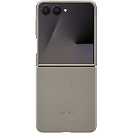 Capa traseira Samsung Kindsuit em couro PU cinza para Samsung Galaxy Z Flip 7