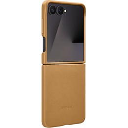 Capa traseira Samsung Kindsuit em couro PU marrom para Samsung Galaxy Z Flip 7