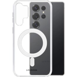 MOBILIZERA S25 Capa traseira magnética transparente para Samsung Galaxy S25 Ultra