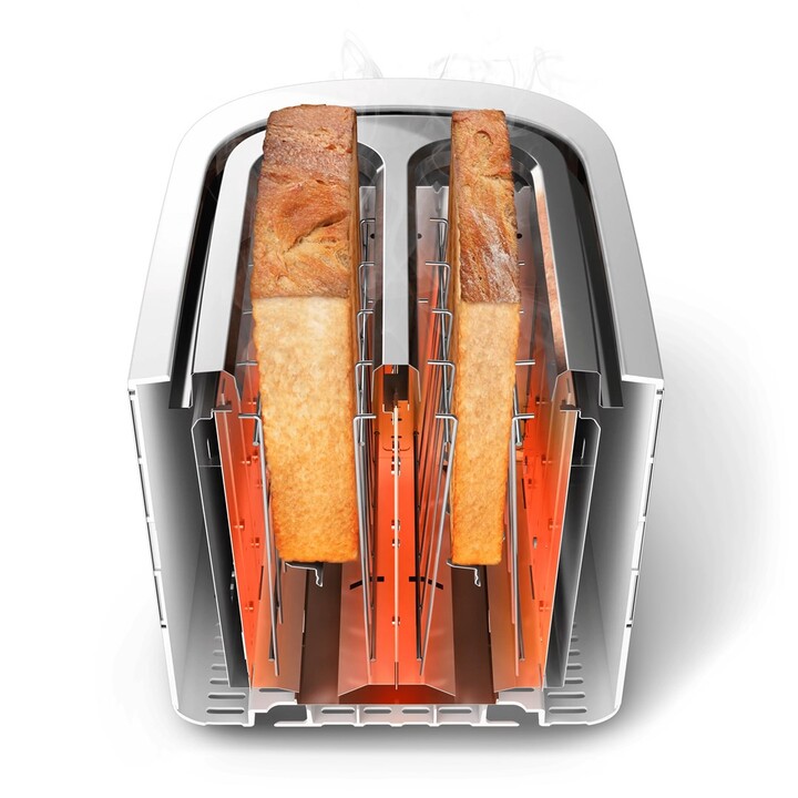 Philips Viva Collection HD2638/11 Toaster 7 2 Scheibe(n) 950 W Roségold, Weiß