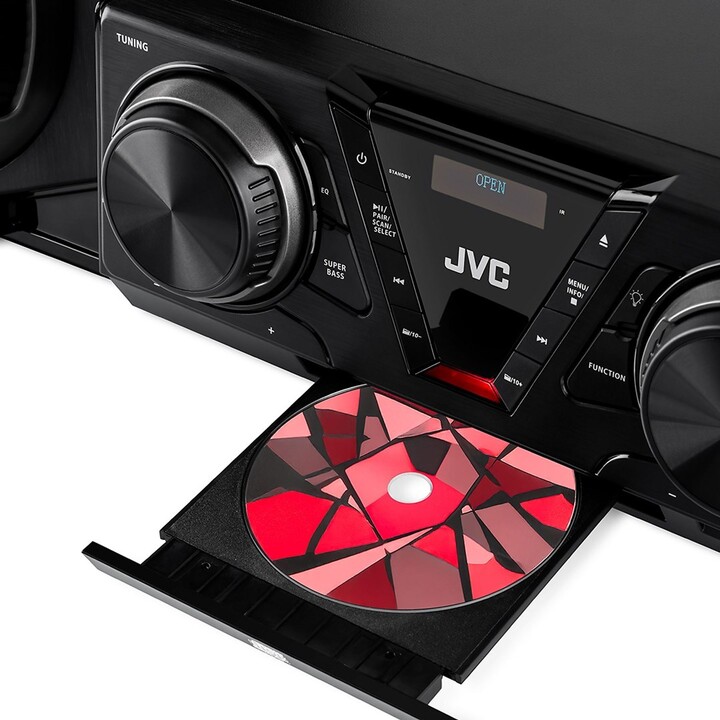 Mini estação JVC MX-E325B-DAB preta