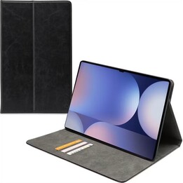 Étui portefeuille premium Mobilize en cuir PU noir pour Samsung Galaxy Tab S9 Ultra/S10 Ultra/S11 Ultra