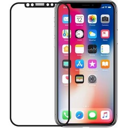 Protection d'écran en verre Mobilize bord à bord pour iPhone X/XS noir