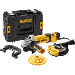 Mini smerigliatrice angolare DeWalt, 125 mm, potente motore da 1500 W, avviamento graduale + blocco