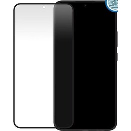 Película protetora de tela de vidro temperado Mobilize Edge-to-Edge preta para Samsung Galaxy S22+