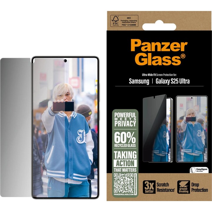 Panzerglass Tempered Glass Privacy Screen Protector for Samsung Galaxy S25 Ultra