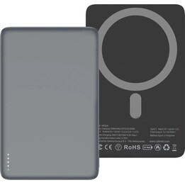 Valenta Powerbank MagSafe Ultra Slim 5.000 mAh Grigio 0 8719638588676
