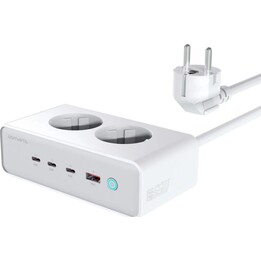4smarts Desk Charger GaN 65W with AC sockets white
