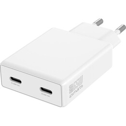 Caricabatterie 4smarts PDPlug Slim Dual 65W GaN 2C bianco