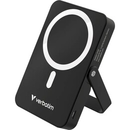 Carregador sem fio magnético de polímero de lítio sem fio Verbatim Charge n Go 10000 mAh preto