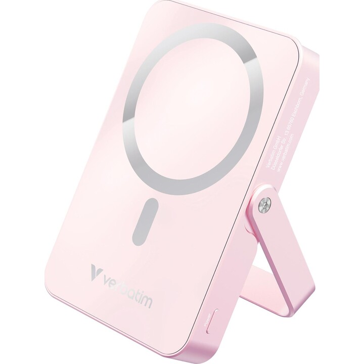 Verbatim Charge n Go Cargador inalámbrico magnético inalámbrico de polímero de litio 10000 mAh rosa