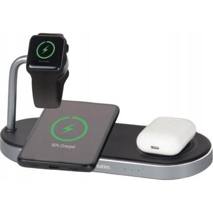 Vendita al dettaglio del caricabatterie Apple wireless doppio Qi MFi Verbatim WCS-03 3in1