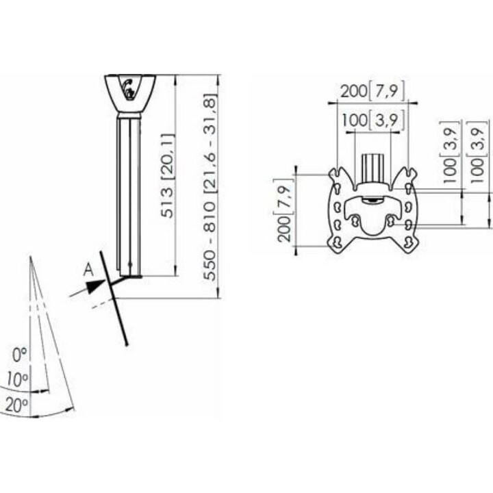 PFC 555 ceiling mount for display