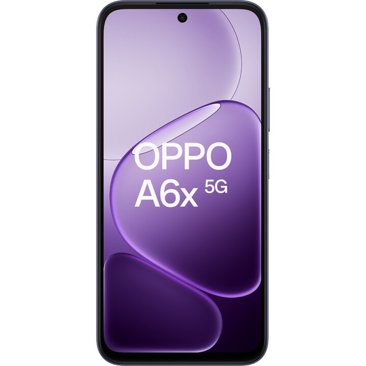 Oppo A6x 5G, 8 GB 256 GB, 6,75 LCD HD+, 6100 mAh, Schwarz Lila