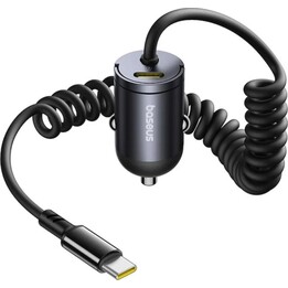 Cargador de coche Baseus Tiny Star Mini Car Charger (C+C Cable Included) 30W - Cosmic Black