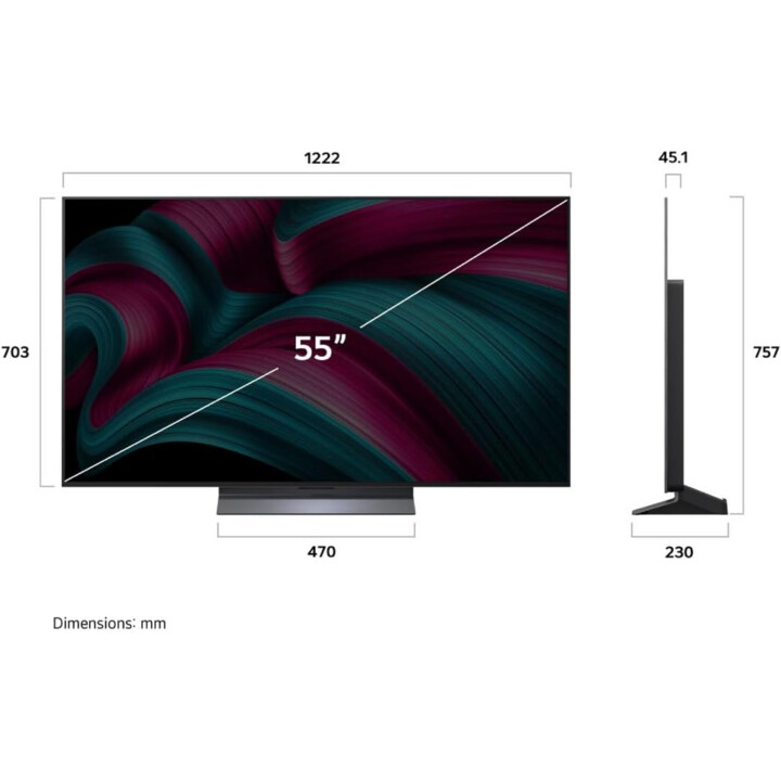 LG TV OLED 55" OLED55C56LB evo AI 4K 2025 Smart TV