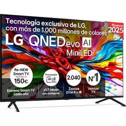 Smart TV LG QNED evo MiniLED AI QNED92 85 pulgadas 4K 2025