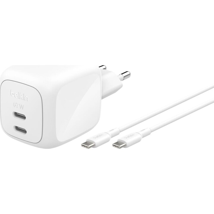 Chargeur mural double USB-C 67 W + câble USB-C