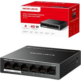 Switch gestito Mercusys MS106LP Fast Ethernet (10/100) Power over Ethernet (PoE) Nero