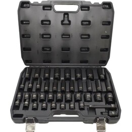 AWTools AW38696BL Jogo de soquetes de impacto; 1/2"; 9-30 mm; 40 peças