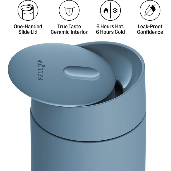 Caneca térmica Carter Slide Fellow, 473 ml, azul claro.