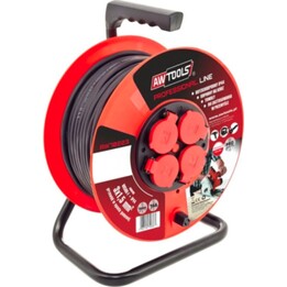 AwTools Avvolgitore professionale per cavi di prolunga 3 x 1,5 mm 16 A